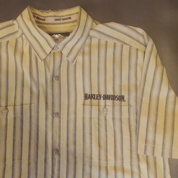 Harley-Davidson Other - Harley Davidson. Soft Cotton Khaki W/ Denim Stripe